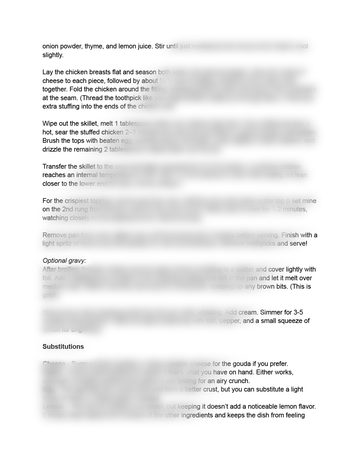 Crispy Cheesy One-Pan Stuffing Stuffed Chicken Breast Recipe With Optional Gravy (exclusive)