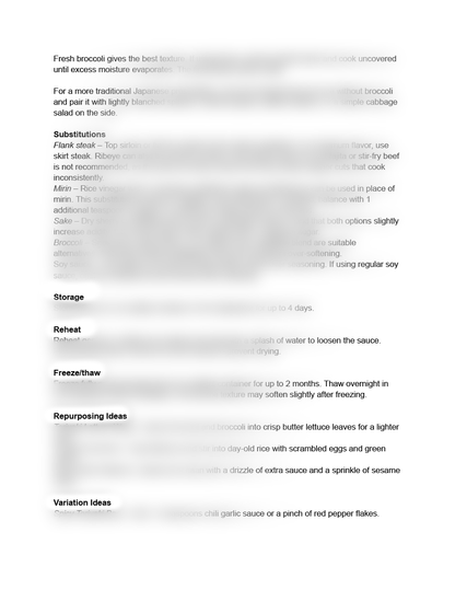 Teriyaki Beef with Broccoli Recipe (exclusive)