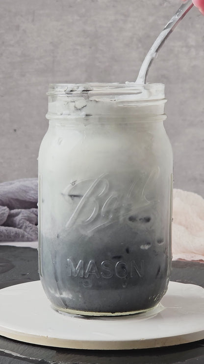 Charcoal Iced “Latte” Recipe, Photos, & Video (Exclusive)